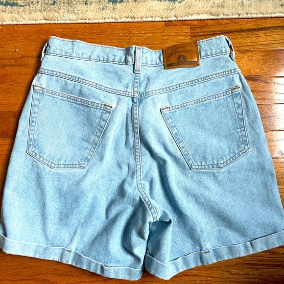 Vintage light wash denim shorts. Hand embroidery done my yours truly 😊 - Picture 3 of 4
